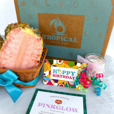 Happy Birthday Pinkglow® Pink Pineapple Gift Box Tropical Fruit Box